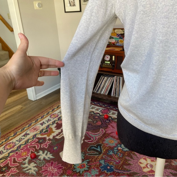 Ann Taylor Grey Pullover Turtleneck Knit Sweater 100% Merino Wool Women's Small - Picture 4 of 5